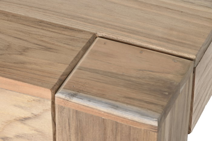 DKD Home Decor Mesa de Comedor de Teca Marrón 200x100x76