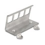 DeLOCK Soporte metálico Keystone 4 puertos para riel DIN en acero inoxidable