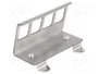 DeLOCK Soporte metálico Keystone 4 puertos para riel DIN en acero inoxidable