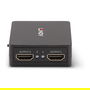 LINDY 38358 Divisor HDMI 2 Puertos 18G Compact, 4K UHD 3840x2160 Pixeles 60 Hz, HDMI 2.0, HDCP 2.2, USB Alimentado, Negro Metal