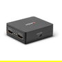 LINDY 38358 Divisor HDMI 2 Puertos 18G Compact, 4K UHD 3840x2160 Pixeles 60 Hz, HDMI 2.0, HDCP 2.2, USB Alimentado, Negro Metal