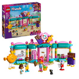 LEGO 42649 Friends Tienda de Golosinas de Heartlake City - Set de Construcción con 2 Minipersonajes, Micropersonaje y Figura de Gato para Niñas y Niños +6 Años