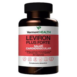 VERMONT HEALTH Leviron Plus Forte 30Cap. Complemento alimenticio con hierro, vitamina B12 y ácido fólico