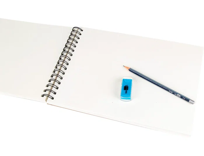 Liderpapel Bloc Dibujo Esbozos Din A4 210x297 mm, 100 Hojas 90 g/m², Sin Recuadro, Espiral