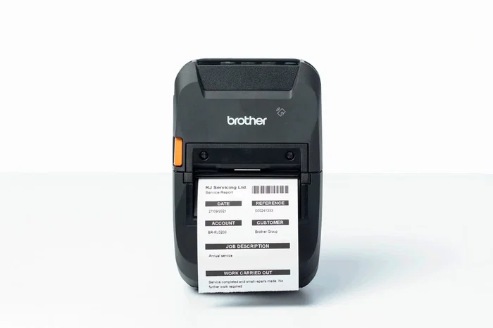 Brother RJ-3230BL Impresora Térmica Portátil para Etiquetas y Tickets, Bluetooth y WiFi, 203 DPI, 127 mm/s, Resistente (IP54)