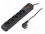 Armac R5 Regleta protectora contra sobretensiones, 5 tomas, 5m, negro