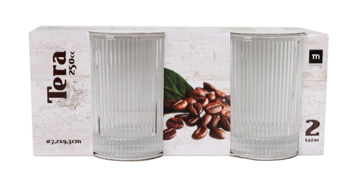 La Mediterranea Set/Conjunto 2 Mugs 250ml "Tera" (24 Cajas)