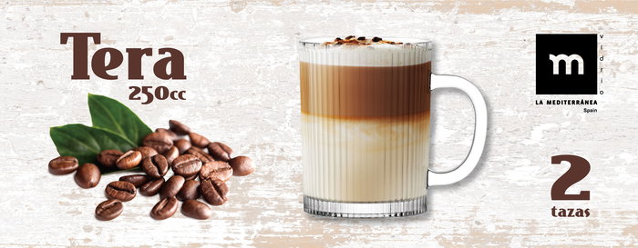 La Mediterranea Set/Conjunto 2 Mugs 250ml "Tera" (24 Cajas)