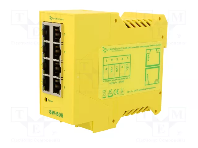 BRAINBOXES SW-508 Switch Ethernet No Administrado de 8 Puertos BRAINBOXES SW-508 Switch Ethernet No Administrado de 8 Puertos