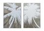 DKD Home Decor Cuadro Lino Foam Palmera 3D (Pack de 2)