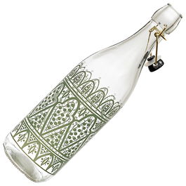 Home Deco Factory Botella Vidrio 1 L Colección Mirage