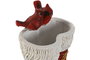 DKD Home Decor Macetero Magnesia Botas Rojo 26x23x37,5 cm