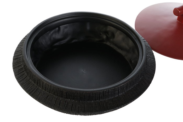 DKD Home Decor Tibor de Resina Negro 28x28x15 cm
