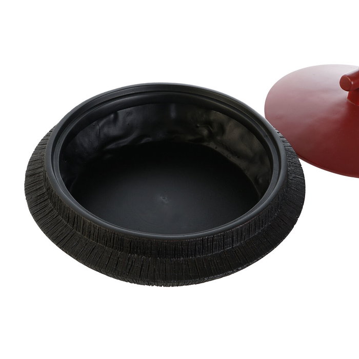 DKD Home Decor Tibor de Resina Negro 28x28x15 cm