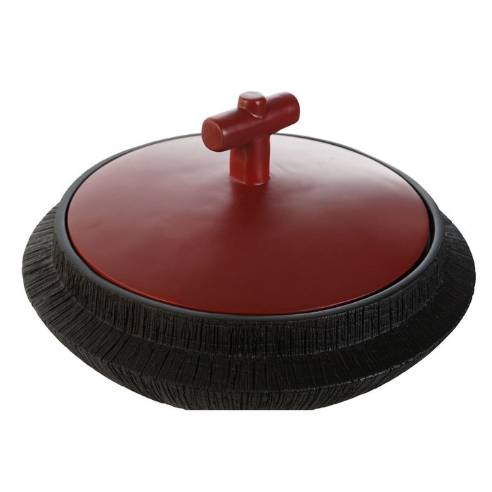 DKD Home Decor Tibor de Resina Negro 28x28x15 cm
