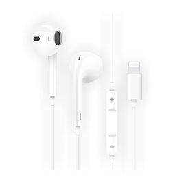 Auriculares Tech-One-Tech Hip De Boton Con Conector Lightning Microfono Integrado Blanco