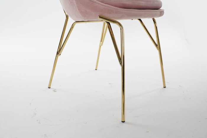 DKD Home Decor Silla Velvet Metal Rosa