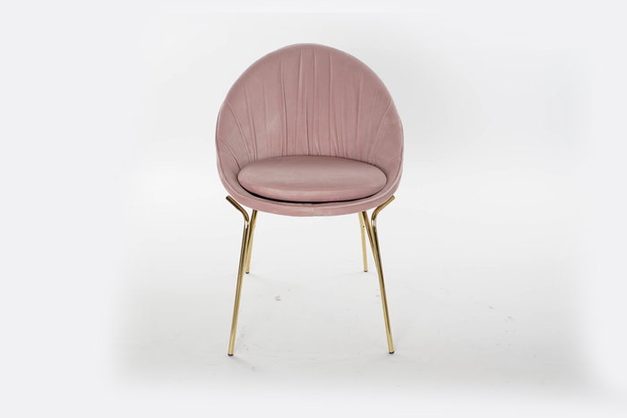DKD Home Decor Silla Velvet Metal Rosa
