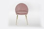 DKD Home Decor Silla Velvet Metal Rosa