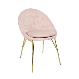 DKD Home Decor Silla Velvet Metal Rosa