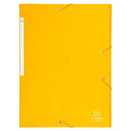 Carpeta De Gomas Y Solapas Exacompta Maxi Carton A4 Con Etiqueta Amarillo