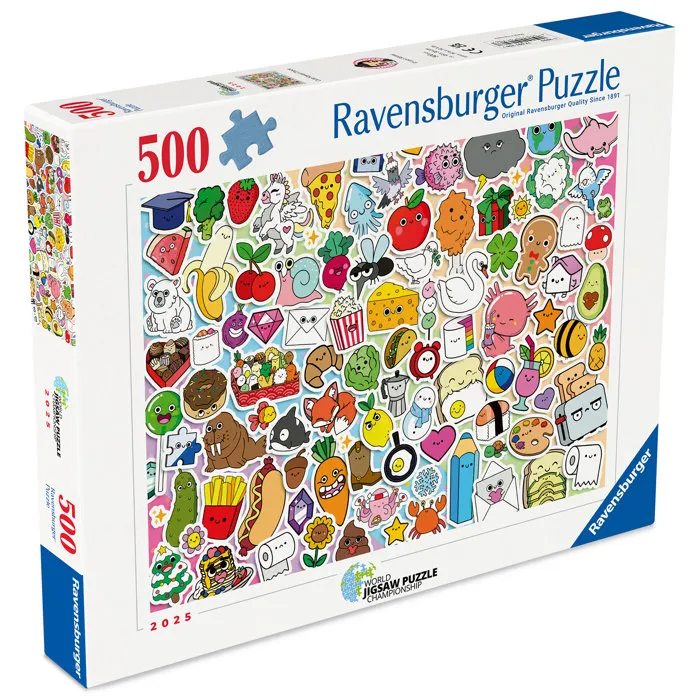 Ravensburger Puzzle de 500 Piezas Pegatinas Kawaii para Adultos y Niños a partir de 12 Años Ref. 12001796