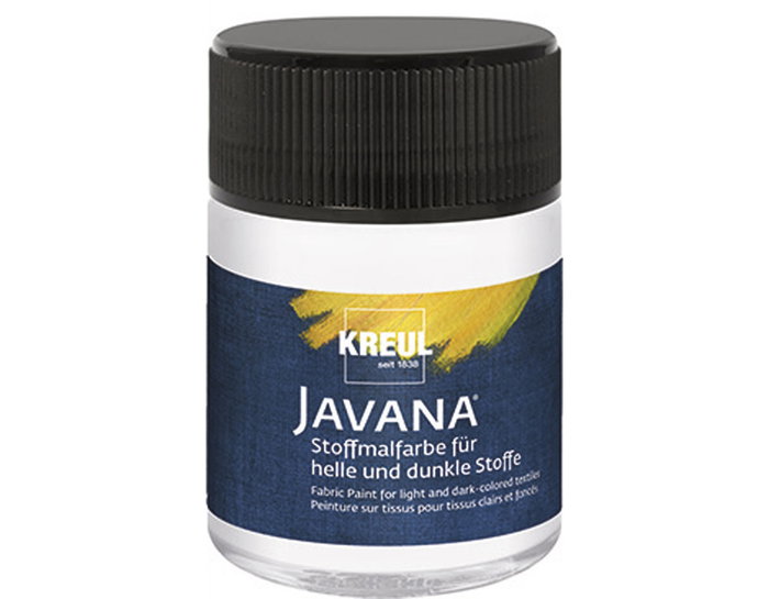 Kreul Pintura para textil opaca blanco 50ml JAVANA TEX Kreul Pintura para textil opaca blanco 50ml JAVANA TEX