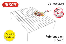 Algon Bbq Parrilla Chuleton Nº4 Zinc 49.5 x 38 x 55 cm - 6 kg (5 Unidades)