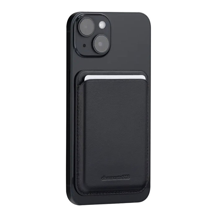 dbramante1928 ROSKILDE CC WALLET Billetera Negra de Cuero Compatible con MagSafe