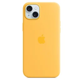 Apple funda para iPhone 15 Plus con MagSafe, silicona, naranja