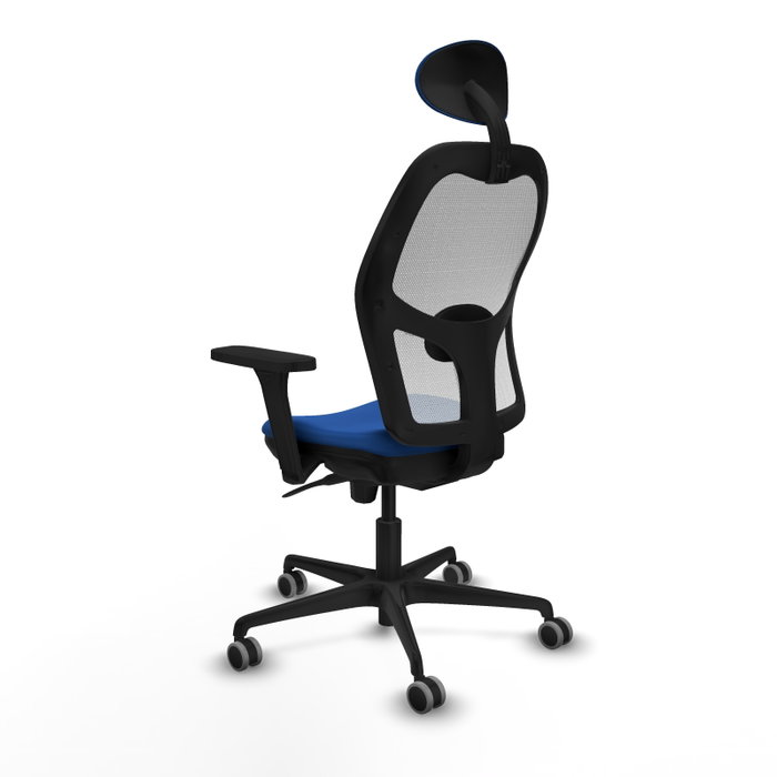 PIQUERAS Y CRESPO Silla de oficina Jorquera con mecanismo Sincro, Azul y Blanco PIQUERAS Y CRESPO Silla de oficina Jorquera con mecanismo Sincro, Azul y Blanco