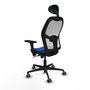 PIQUERAS Y CRESPO Silla de oficina Jorquera con mecanismo Sincro, Azul y Blanco