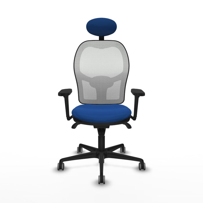 PIQUERAS Y CRESPO Silla de oficina Jorquera con mecanismo Sincro, Azul y Blanco PIQUERAS Y CRESPO Silla de oficina Jorquera con mecanismo Sincro, Azul y Blanco