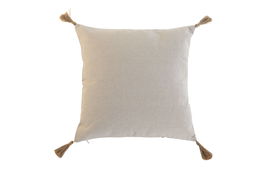 DKD Home Decor Ivory26 Cojín Boho Crudo Beige 5 x 45 x 45 cm (2 Unidades) Algodón Poliéster