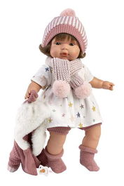 Llorens Muñeca Lola Llorona 38cm con cuerpo de tela y mecanismo de sonido