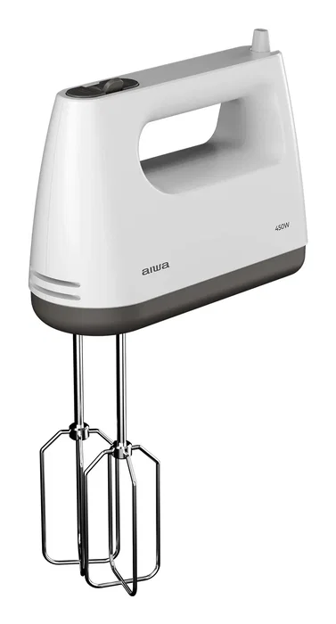 Aiwa Tesaberu AHX-600 Batidora de mano 450 W, 5 velocidades, Gris y Blanco Aiwa Tesaberu AHX-600 Batidora de mano 450 W, 5 velocidades, Gris y Blanco