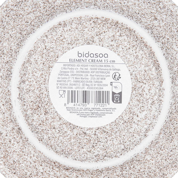 Bidasoa Plato Pan Element Hydrozero Beige 15 cm (6 Unidades) inevitable Bidasoa Plato Pan Element Hydrozero Beige 15 cm (6 Unidades) inevitable