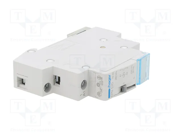 Hager EPN510 Relé eléctrico de 1 contacto 230V AC 16A Hager EPN510 Relé eléctrico de 1 contacto 230V AC 16A