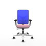 PIQUERAS Y CRESPO Silla de oficina Motilla Rosa y Azul