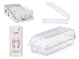 Kipit Caja de Zapatos Plástico Transparente 14.5 x 10 x 32.5 cm (Set de 12)