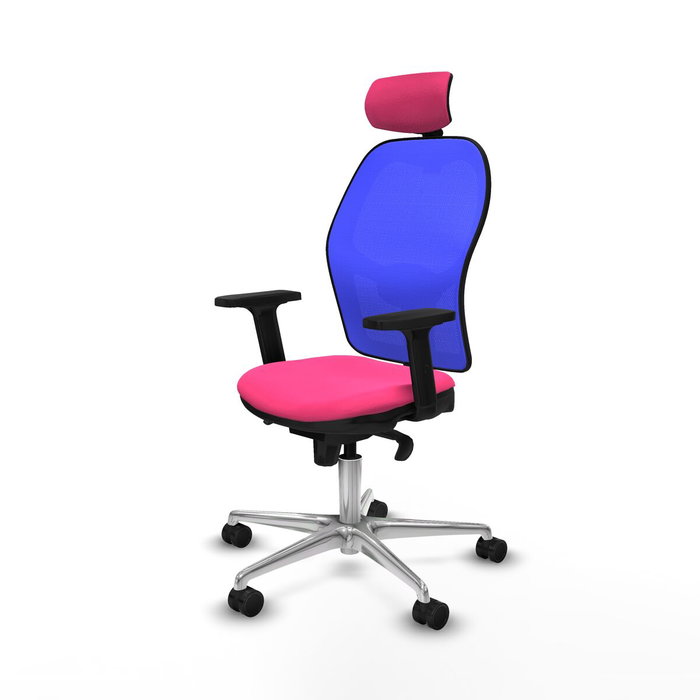 PIQUERAS Y CRESPO Silla de oficina Jorquera con mecanismo Sincro, Rosa y Azul PIQUERAS Y CRESPO Silla de oficina Jorquera con mecanismo Sincro, Rosa y Azul