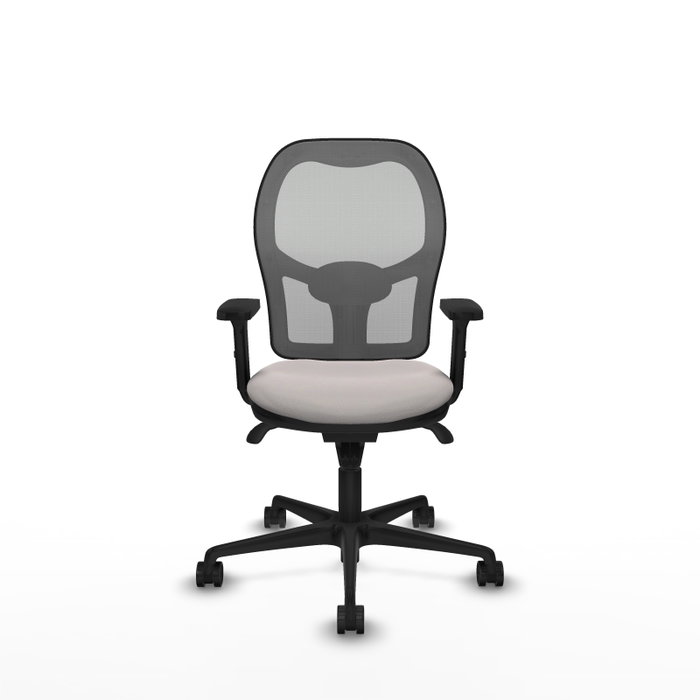 PIQUERAS Y CRESPO Silla de oficina Jorquera con mecanismo Sincro, Blanco y Gris
