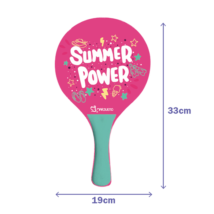 Marbueno Conjunto Palas Madera Summer 33x19x0,5 cm Jardin, Piscina y Playa MARBUENO SUMMER 10214