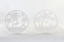 DKD Home Decor Decoración de Pared Mediterraneo Blanco Metal Palmeras 1 x 40 x 40 cm (4 Unidades)