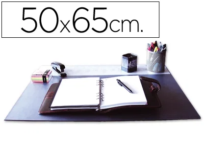 Q-connect Vade sobremesa negro con solapas transparentes 50x63 cm de polipropileno antiestático antirreflejo antideslizante Q-connect Vade sobremesa negro con solapas transparentes 50x63 cm de polipropileno antiestático antirreflejo antideslizante