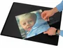 Q-connect Vade sobremesa negro con solapas transparentes 50x63 cm de polipropileno antiestático antirreflejo antideslizante