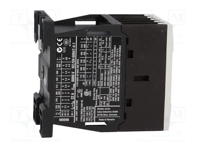 Eaton DILM9-01 Contactor 4kW 400V AC3 230V50Hz 240V60Hz 3p+1