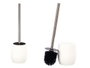 Berilo Escobillero Poliresina Blanco Rayas 10x35x10 cm (Set de 6)