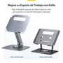 StarTech.com Soporte Elevador para Portátil ATER-LAPTOP-RISER - Giratorio 360°, Altura Ajustable hasta 12.5 cm, Plataforma Ventilada de Aluminio, Plata