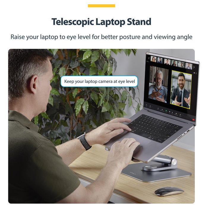 Startech.com Ater Laptop Riser Soporte para Ordenador Portátil Plata